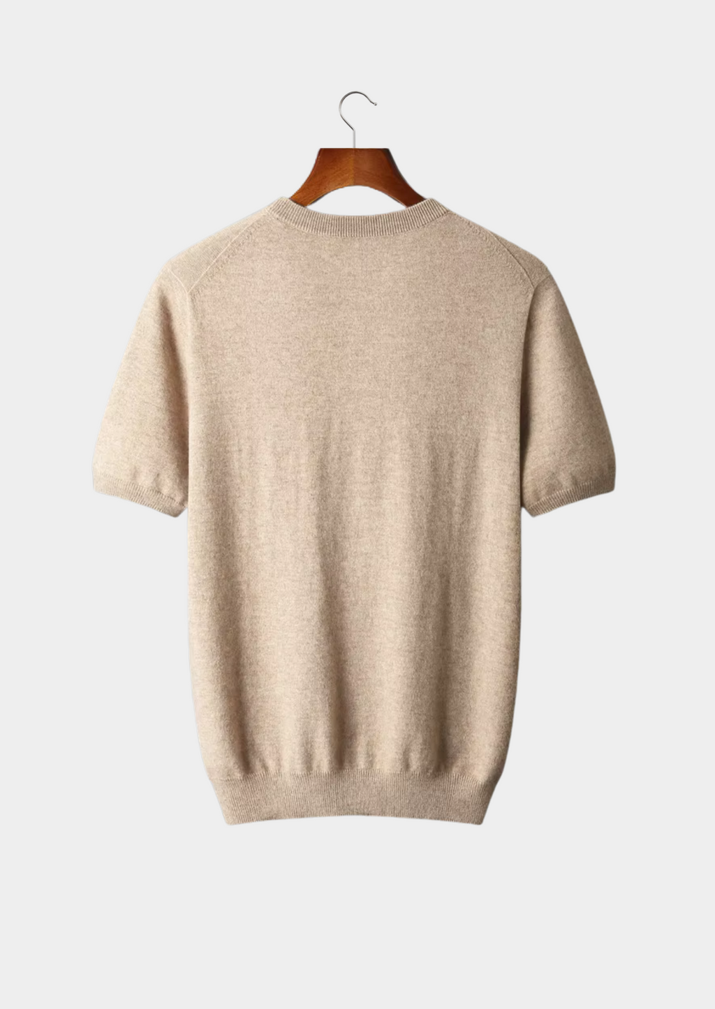 Cashmere Crewneck T-Shirt for Men and Women - Classic Style, Soft Fabric
