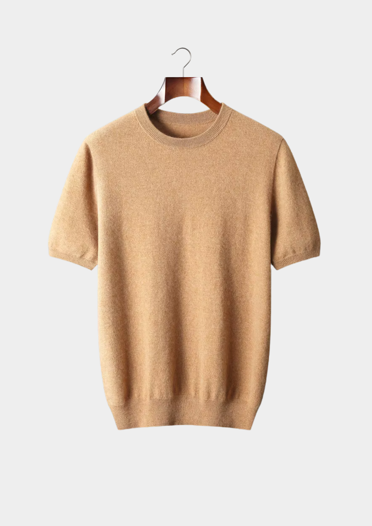 Cashmere Crewneck T-Shirt for Men and Women - Classic Style, Soft Fabric