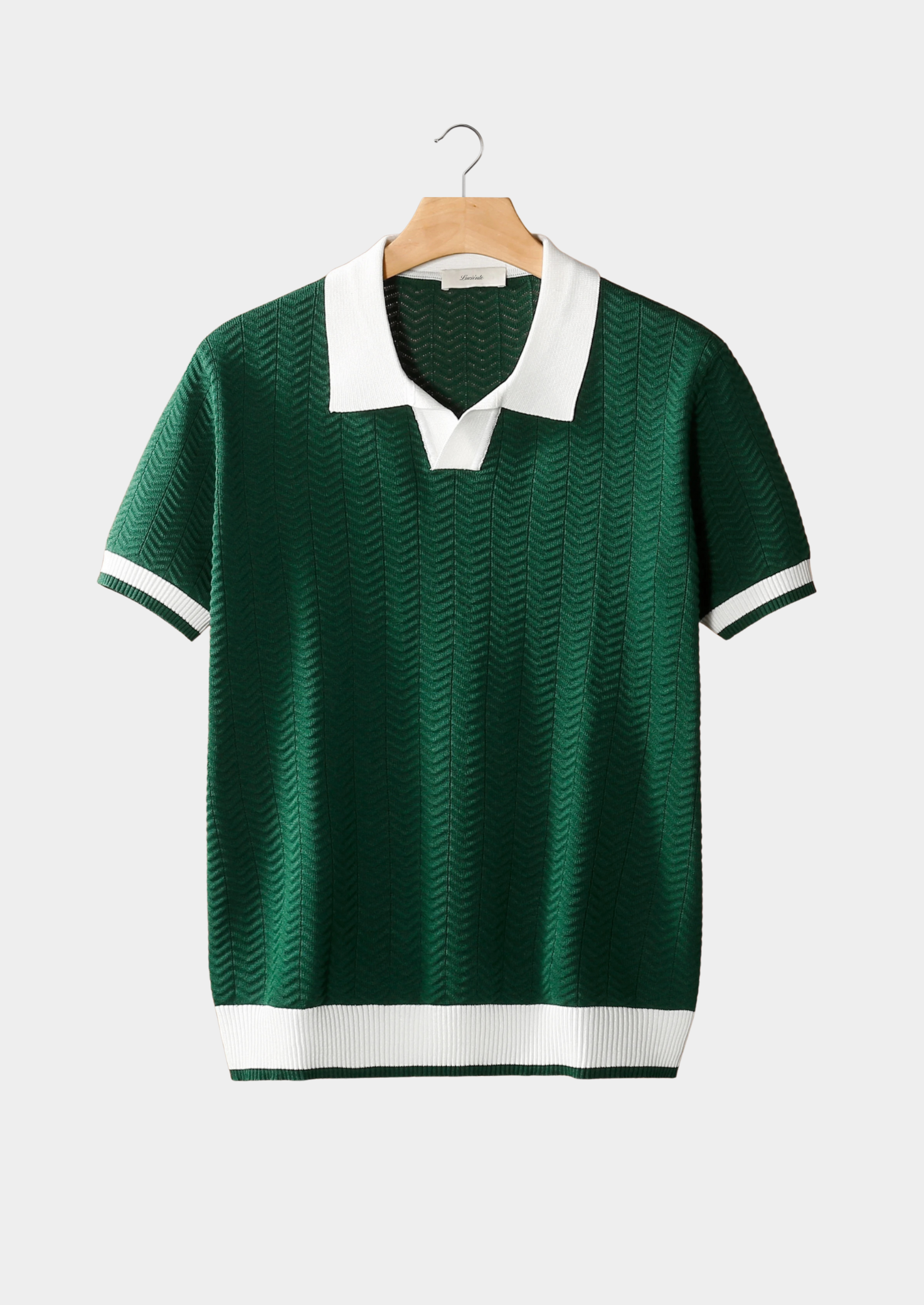 Contrast Textured Polo Shirt for Men - Casual Wear, Short Sleeve, Lightweight
