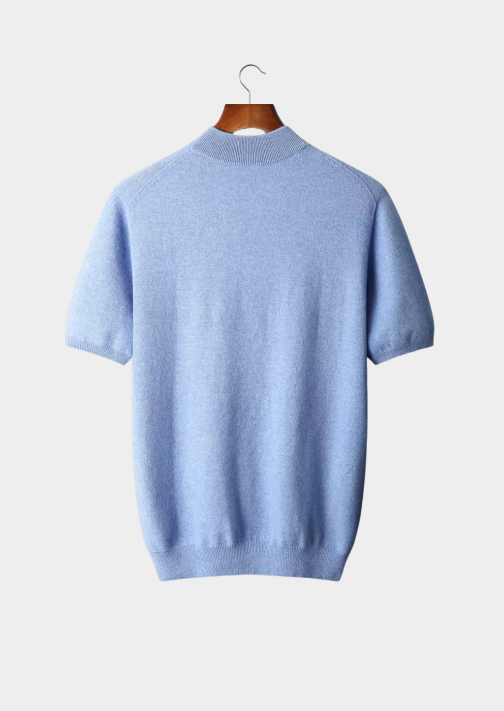 Cashmere Mock Neck T-Shirt for Women - Soft 100% Cashmere Fabric