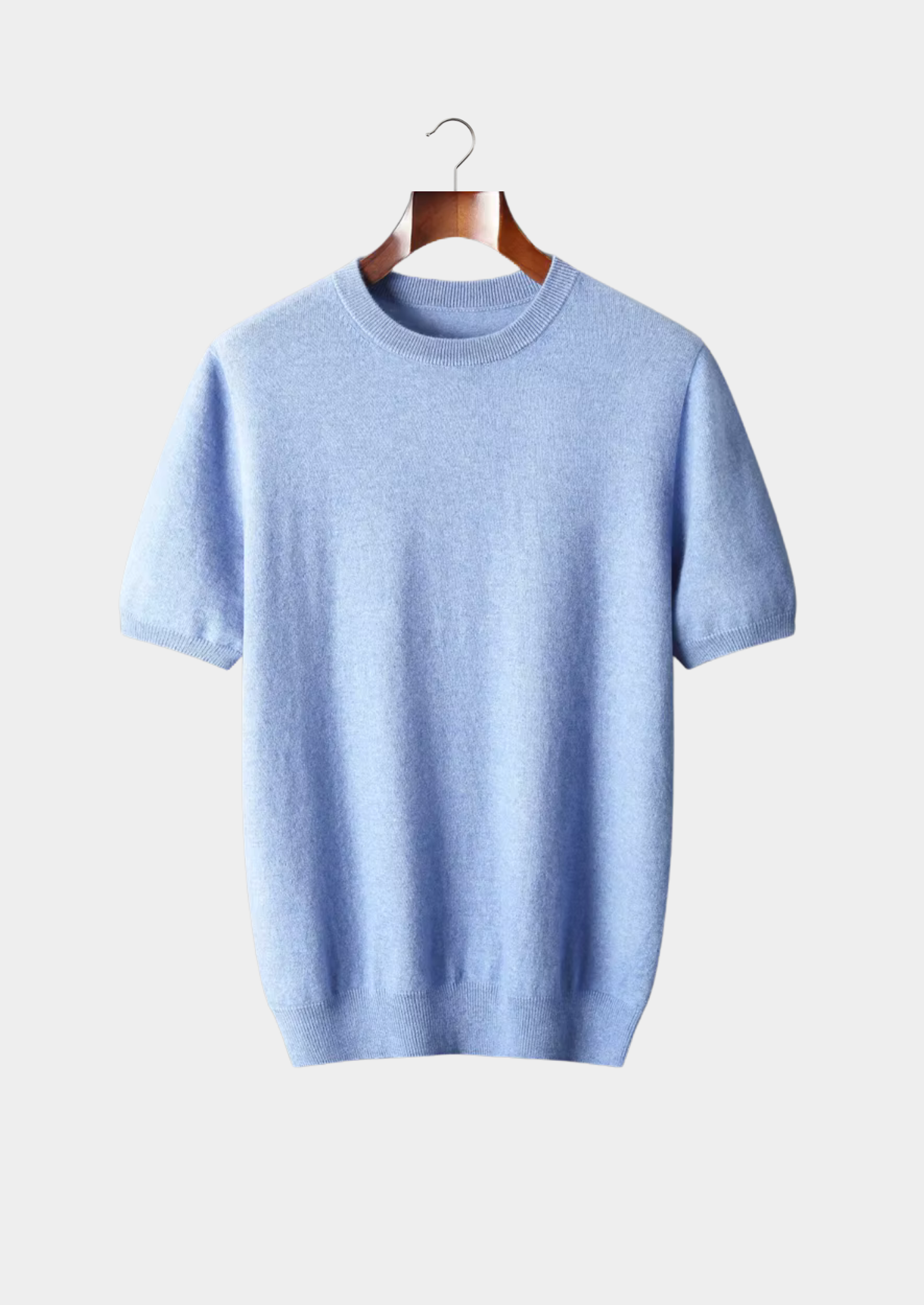 Cashmere Crewneck T-Shirt for Men and Women - Classic Style, Soft Fabric