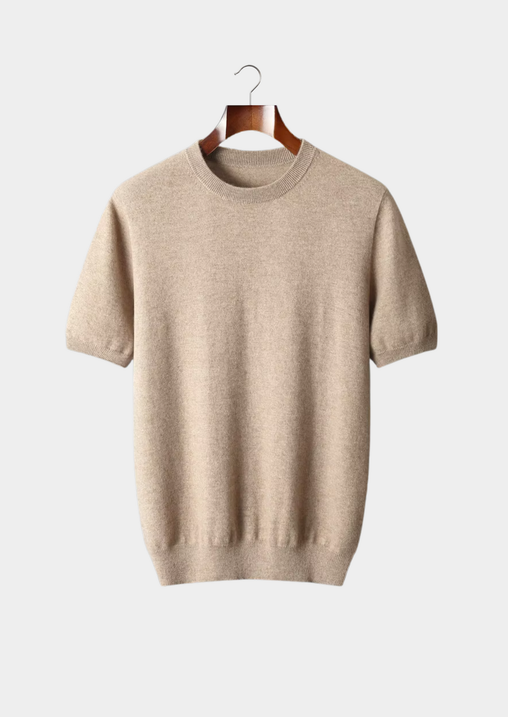 Cashmere Crewneck T-Shirt for Men and Women - Classic Style, Soft Fabric