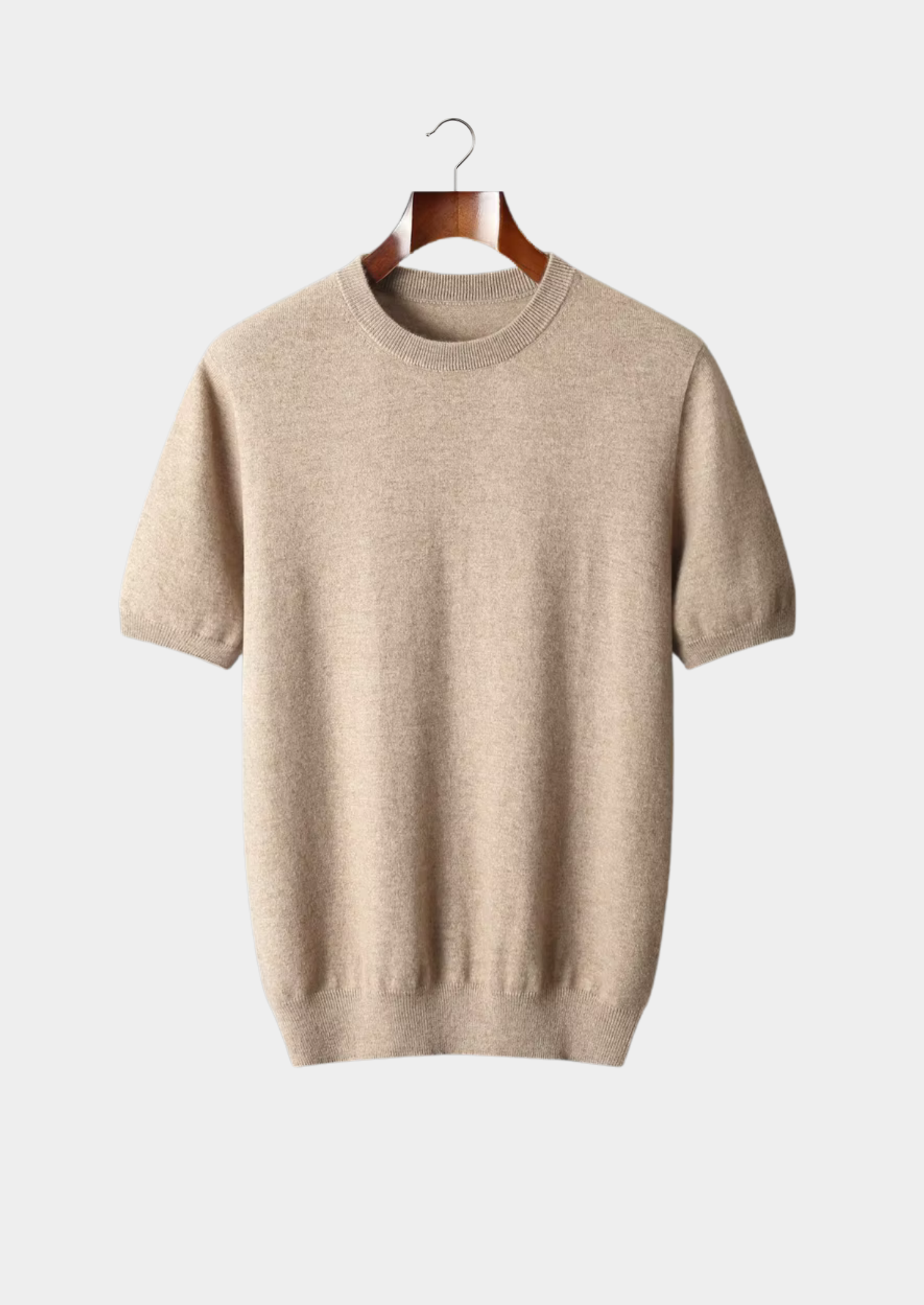 Cashmere Crewneck T-Shirt for Men and Women - Classic Style, Soft Fabric