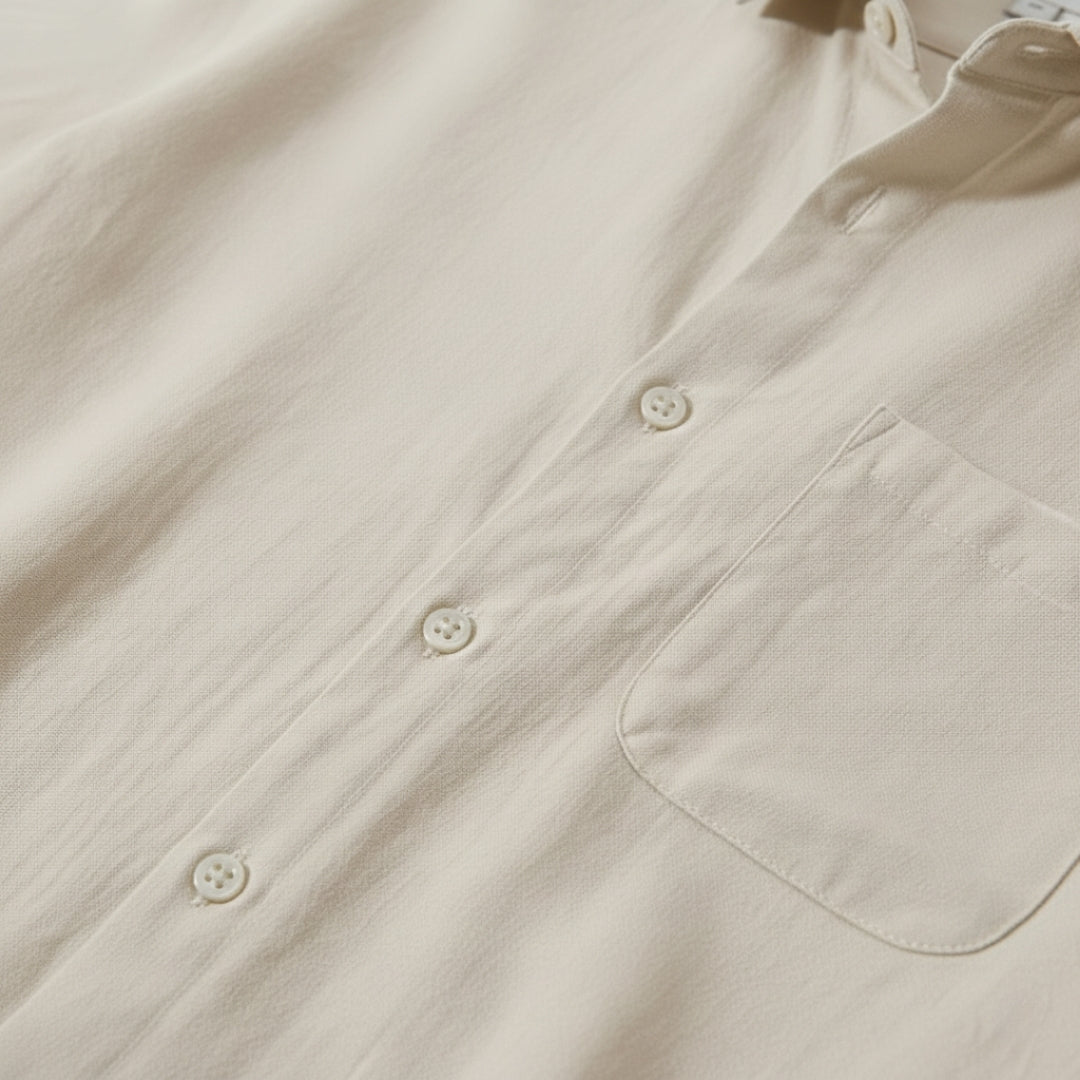 Linen Short Sleeve Shirt for Men - Casual Summer Wear in Lightweight Fabric