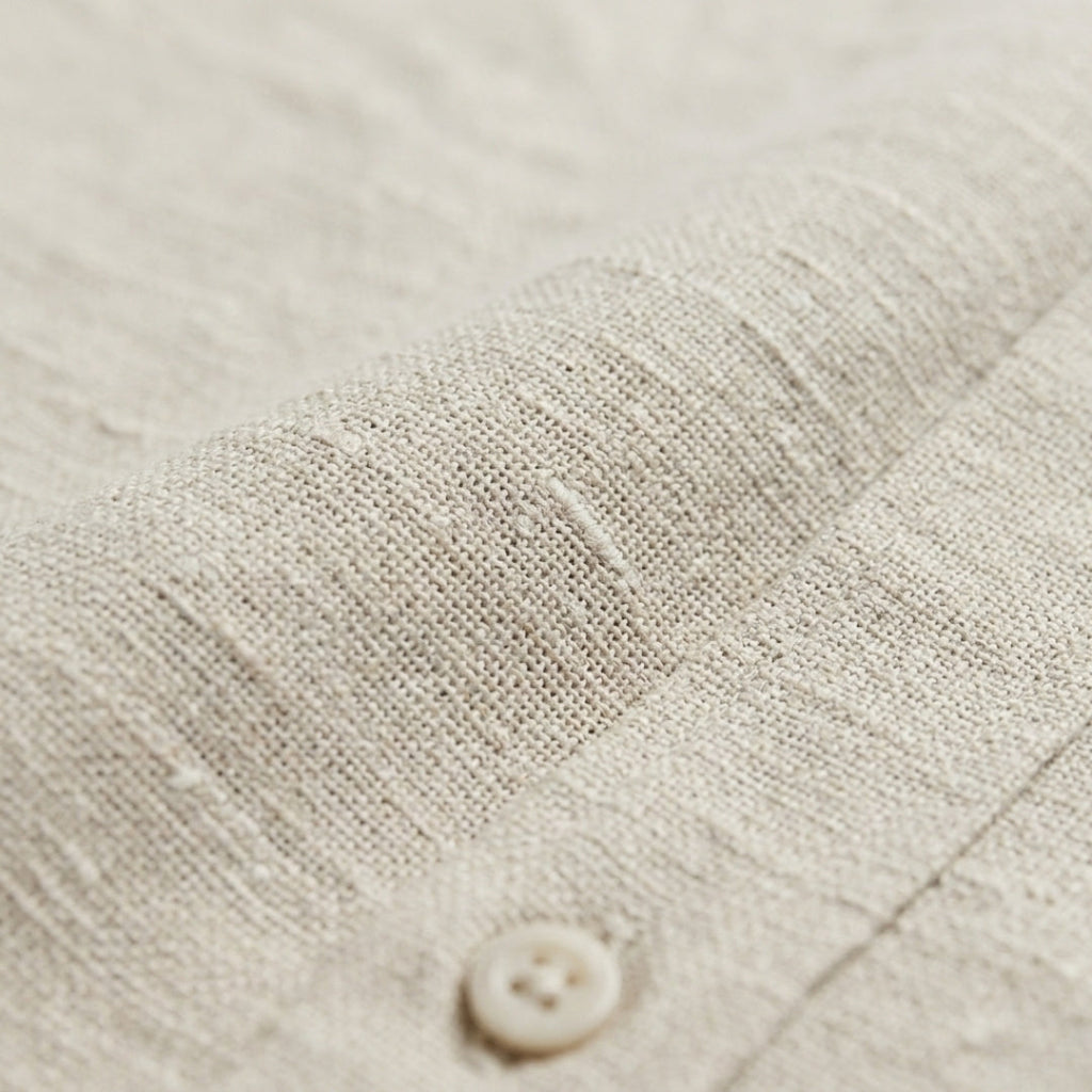 Linen Short Sleeve Shirt for Men - Casual Summer Wear in Lightweight Fabric