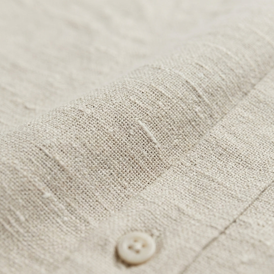 Linen Short Sleeve Shirt for Men - Casual Summer Wear in Lightweight Fabric