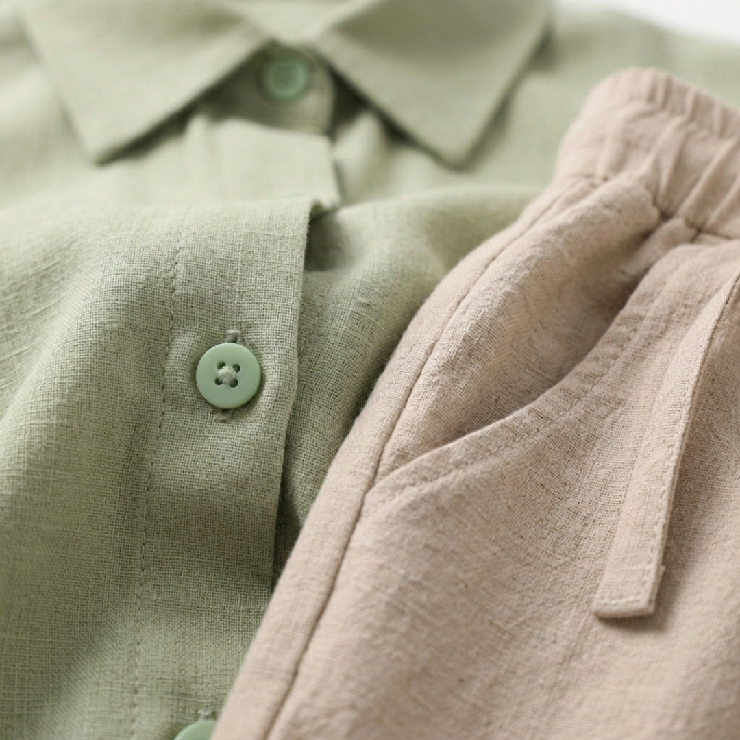 Linen Short Set for Casual Wear - Lightweight and Breathable Fabric