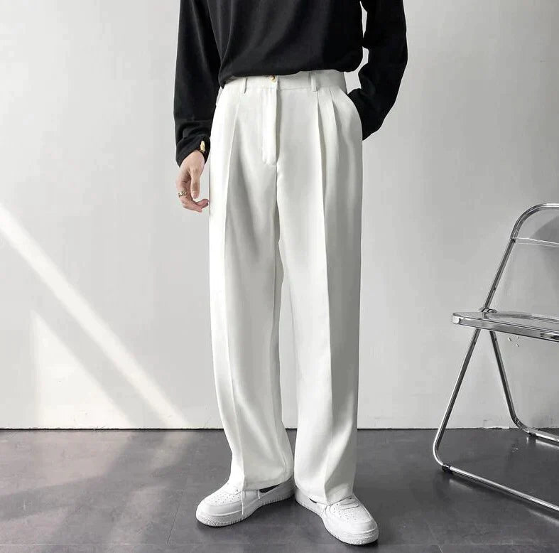 Men's Casual Trousers - Lightweight Cotton - Slim Fit - Everyday Wear