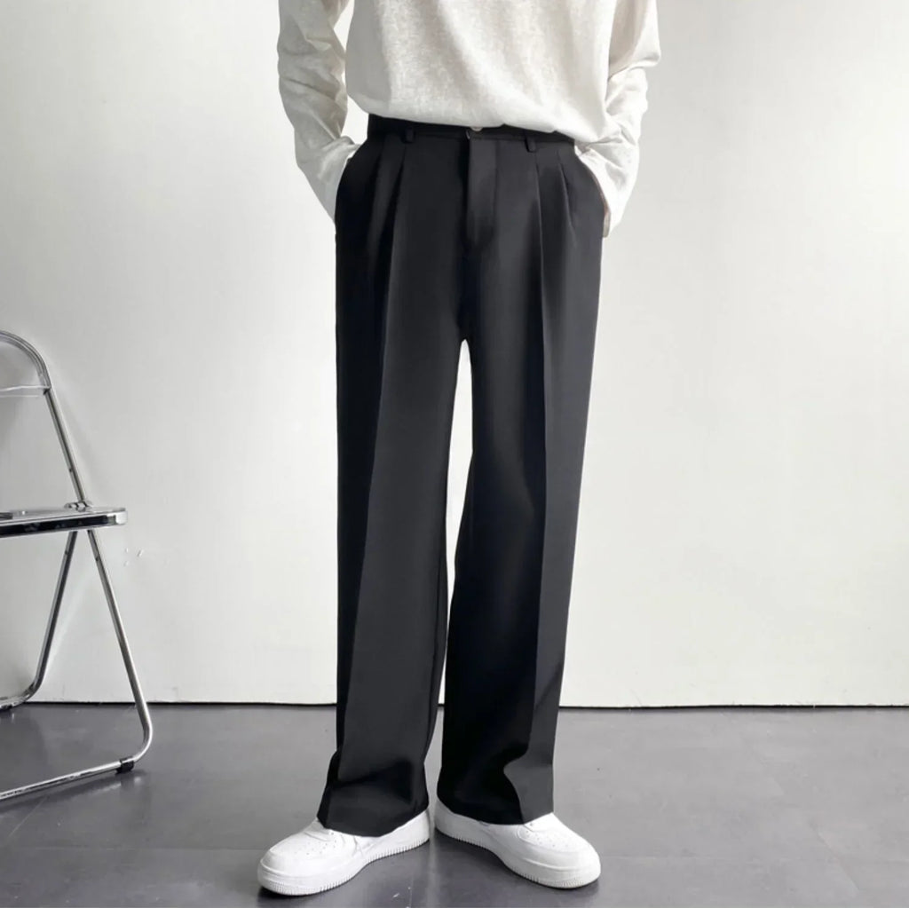 Men's Casual Trousers - Lightweight Cotton - Slim Fit - Everyday Wear