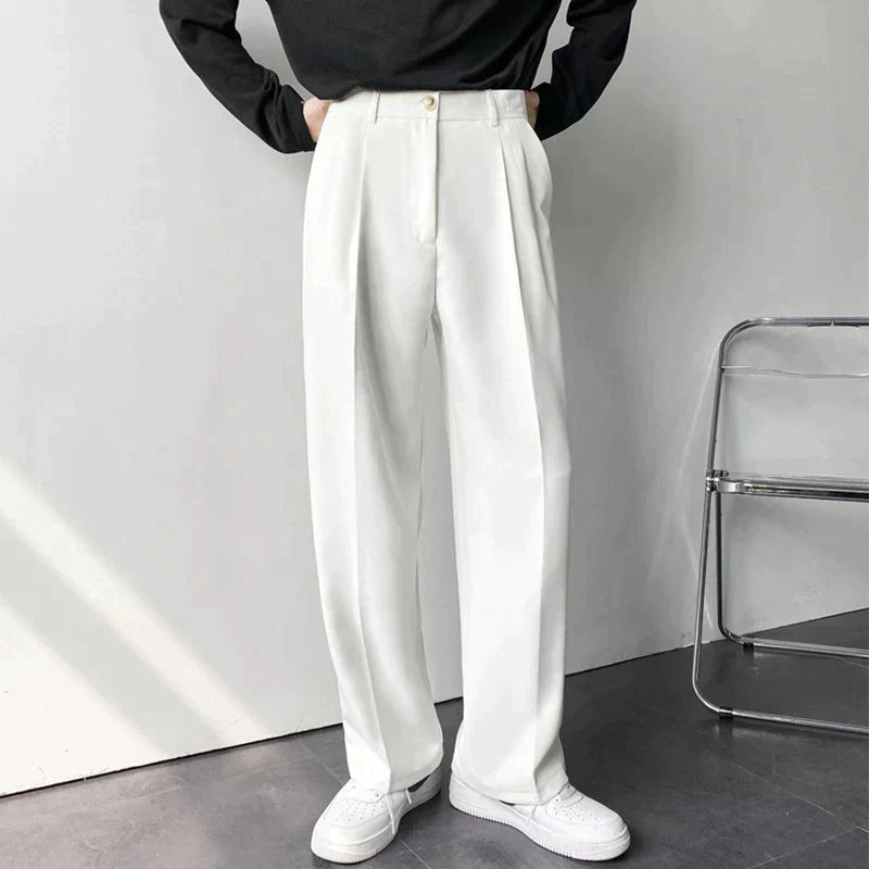 Men's Casual Trousers - Lightweight Cotton - Slim Fit - Everyday Wear