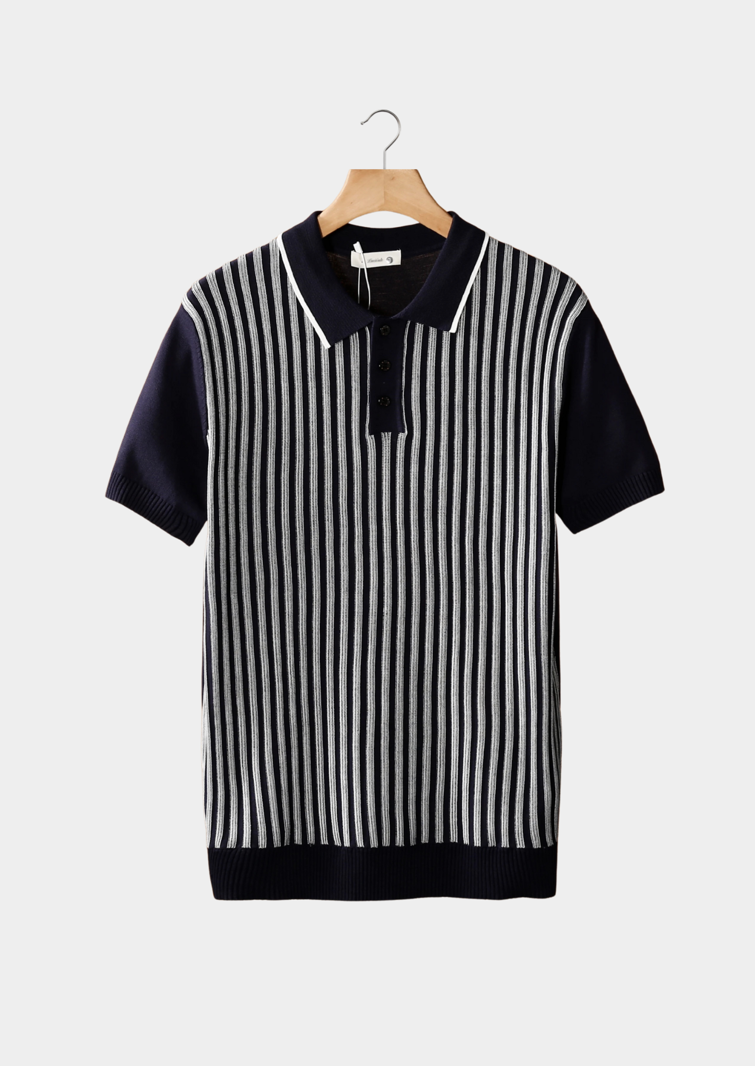 Vertical Striped Polo Shirt for Men - Comfortable Cotton Casual Wear