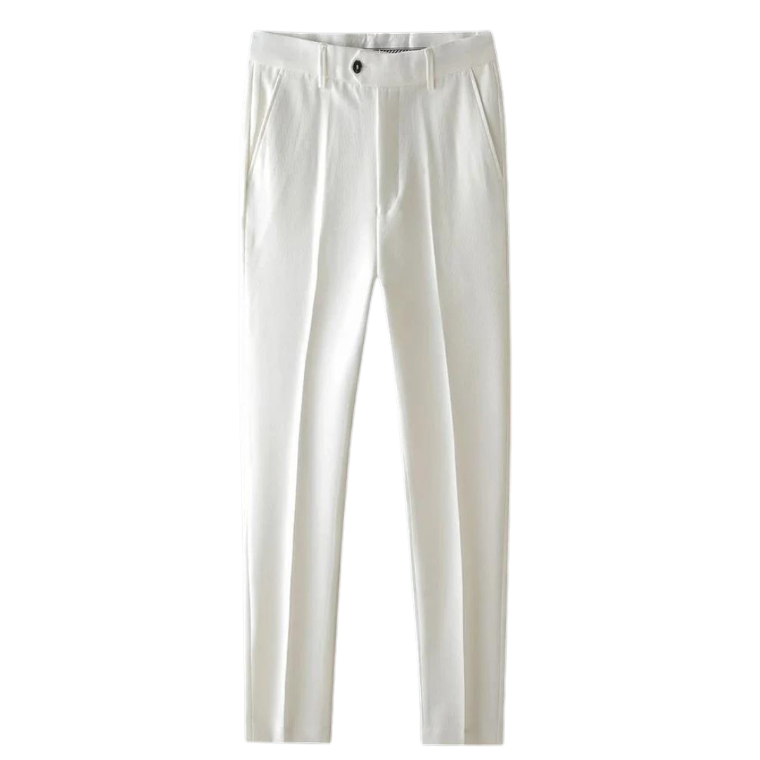 Men's Smart Casual Pants - Lightweight Cotton Blend - Versatile Everyday Wear