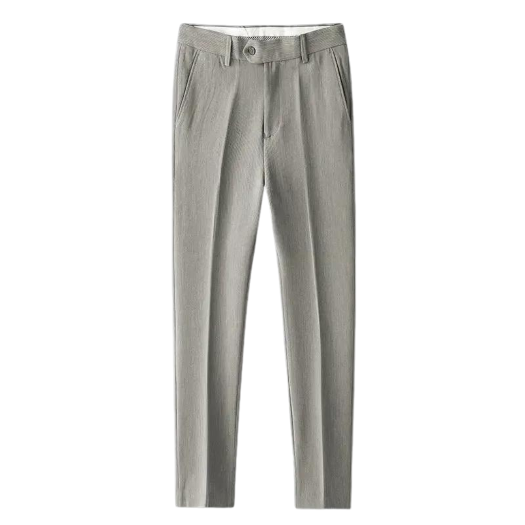 Men's Smart Casual Pants - Lightweight Cotton Blend - Versatile Everyday Wear